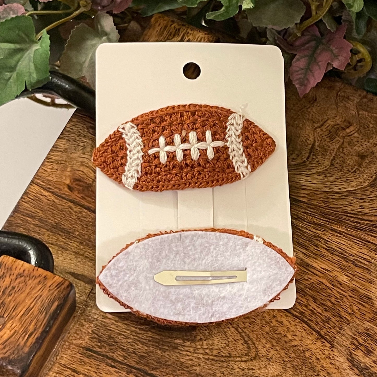 Football Snap Back Barrettes