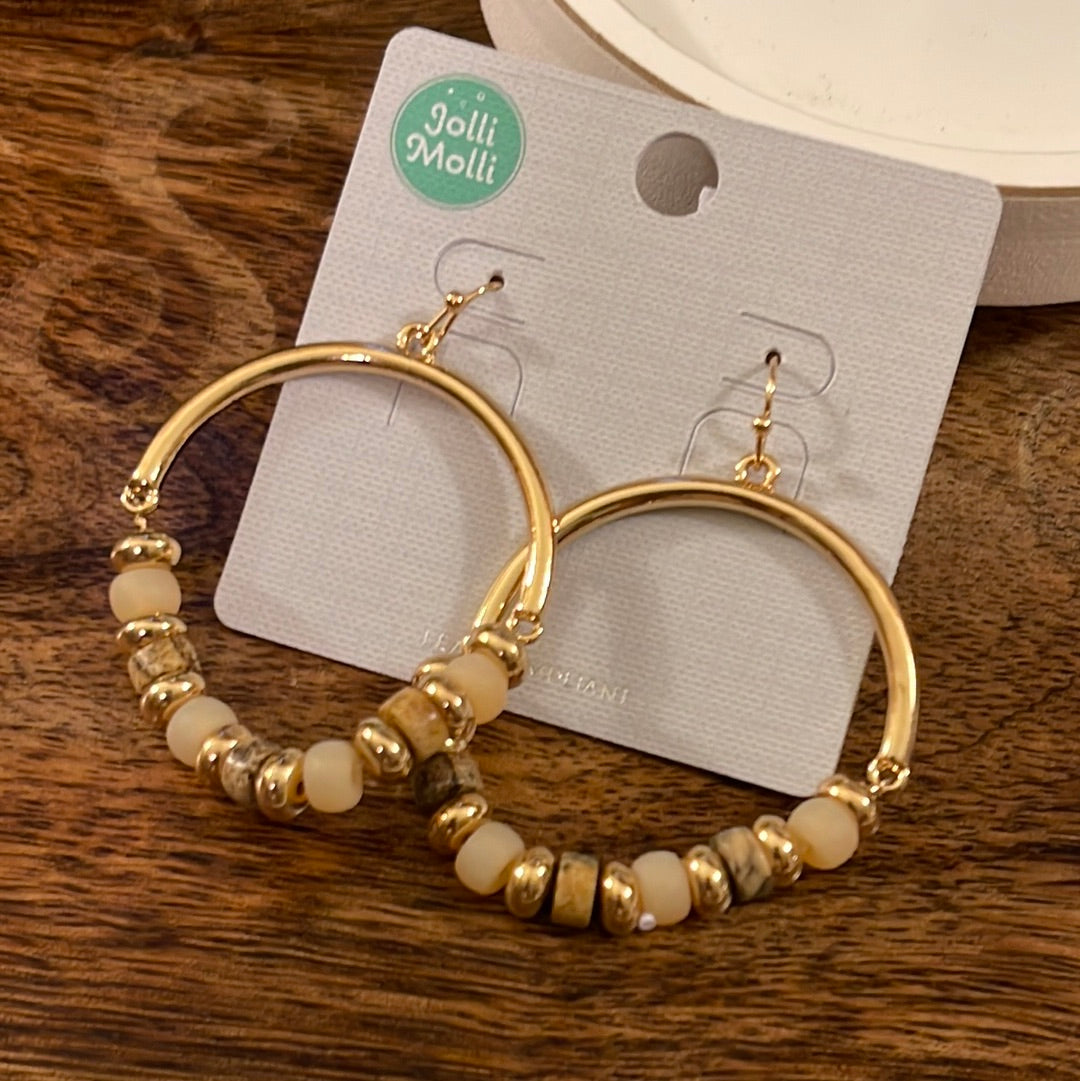 Natural Beaded Stretch Bracelets or Earrings