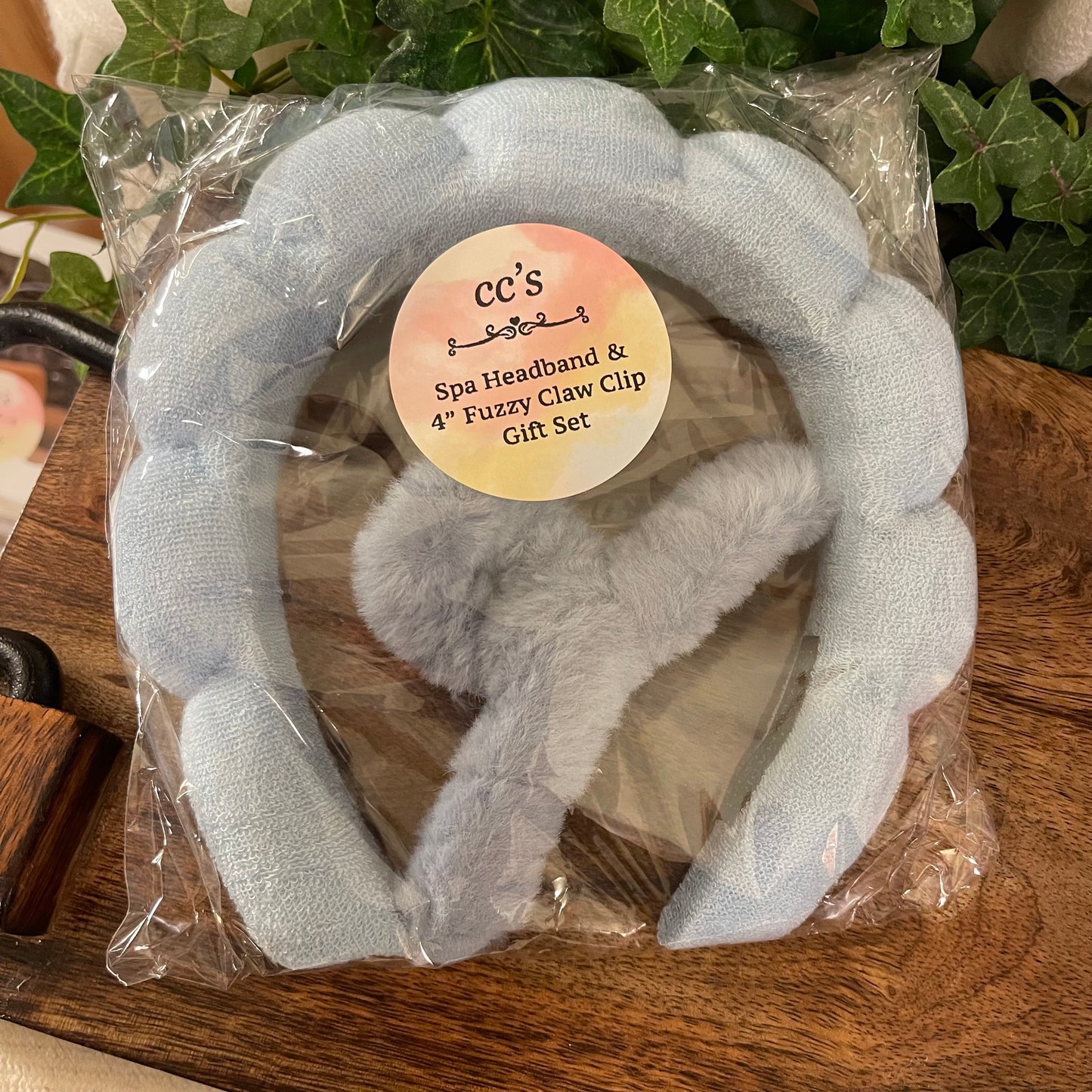 Spa Headband and Fuzzy Claw Clip
