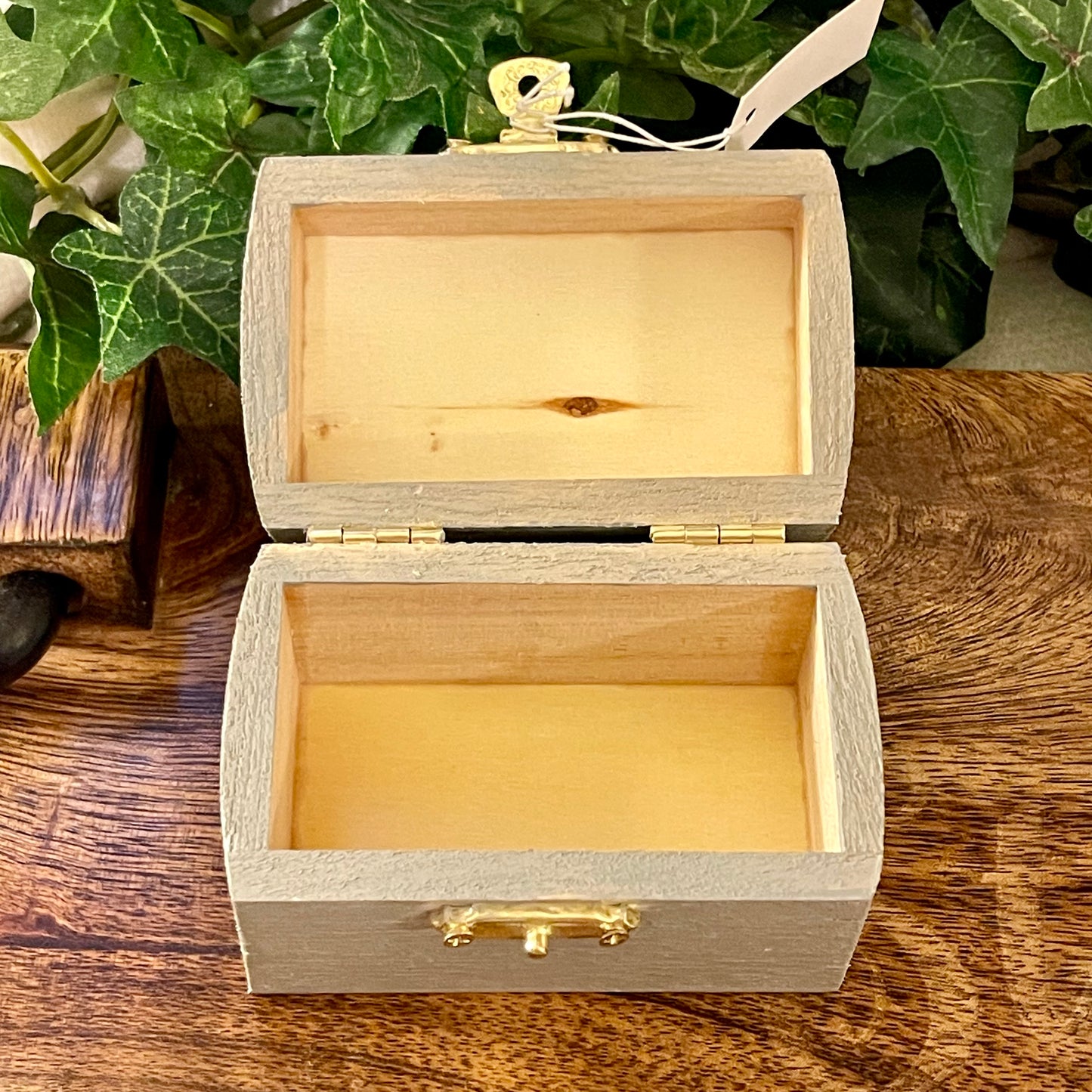 Handcrafted Decoupage Wood Slat • Easel • Box Decor • 4” x 4” Box • Lantern with Floral Decor