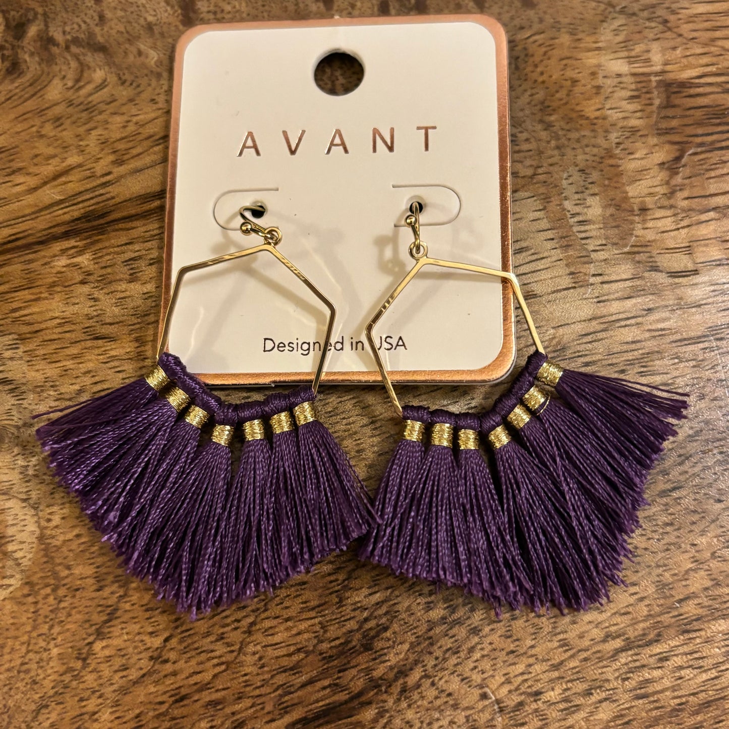 Fringe Tassel Dangle Earrings in Colors Mint Blush Purple
