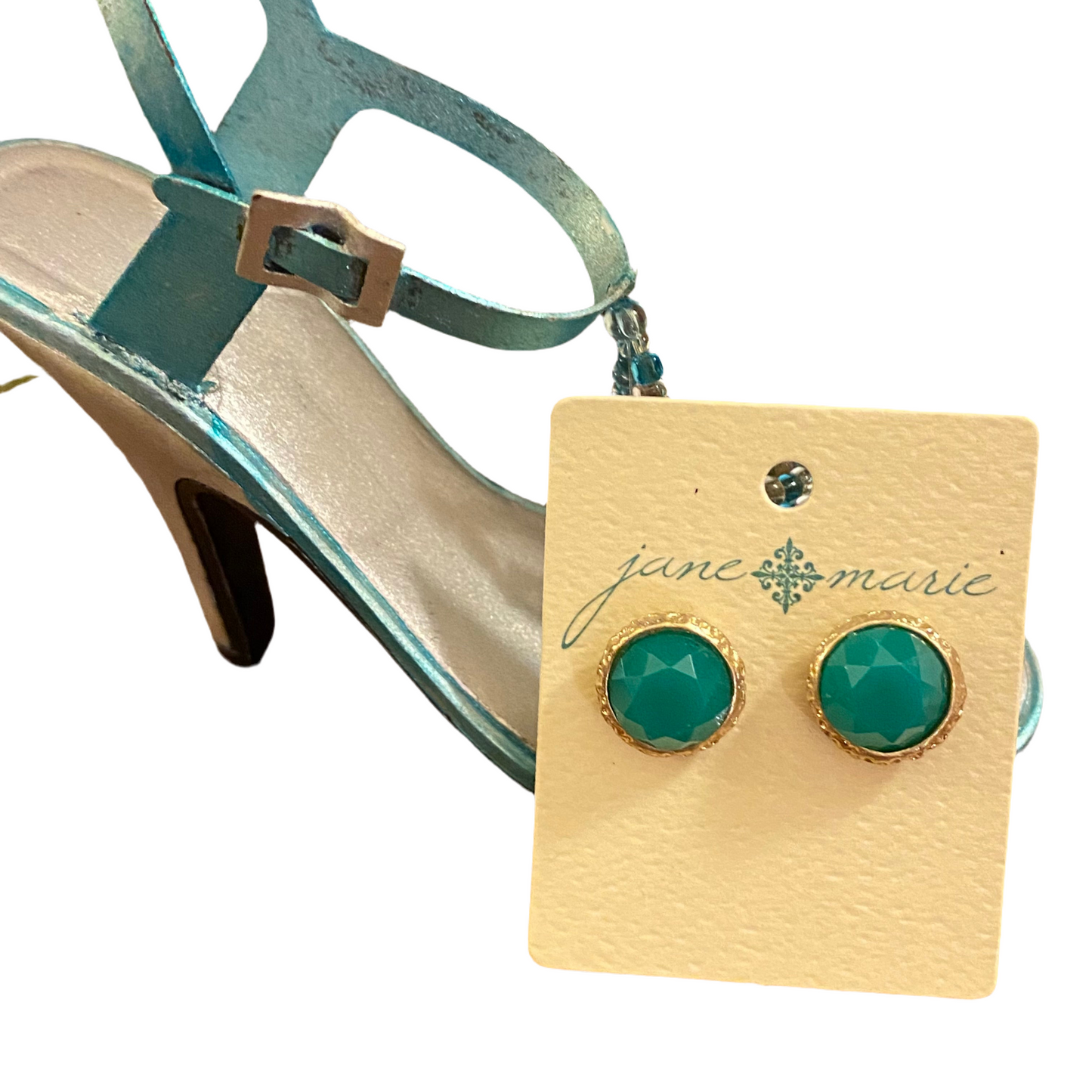 Jane Marie Teal Post Back Earrings
