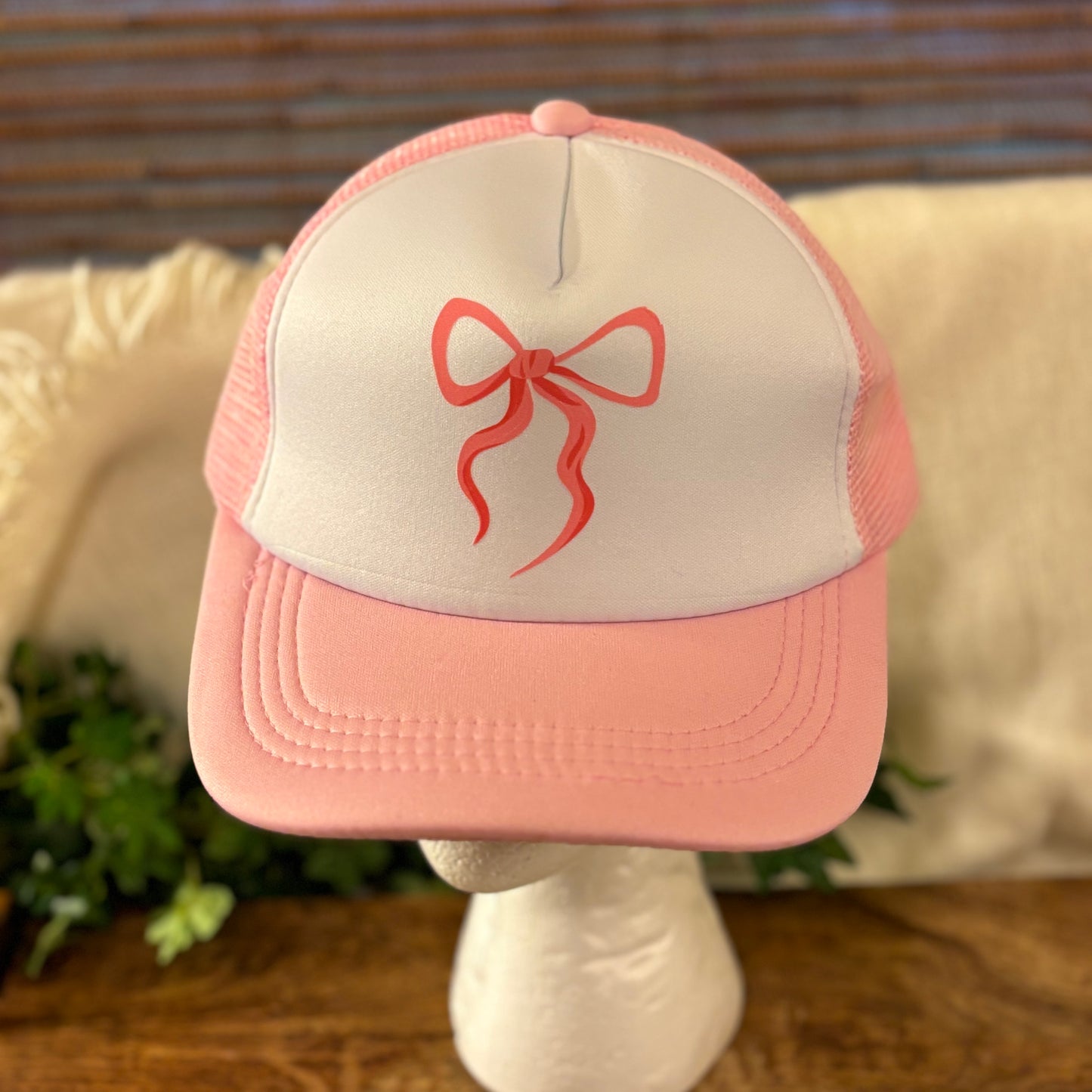 Truckers Hat ~ Pink Bow