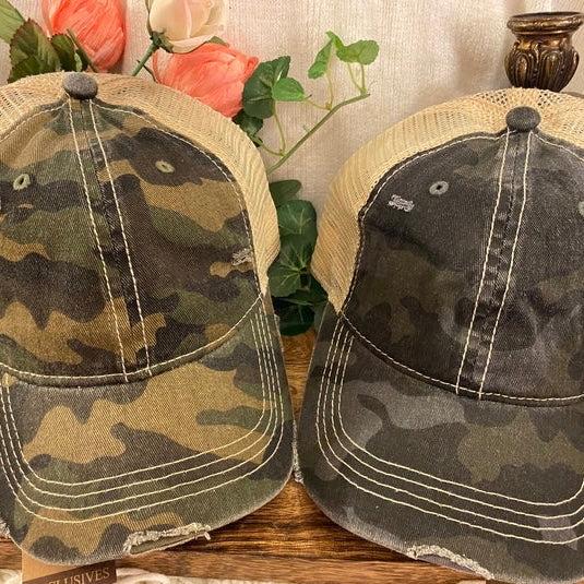 C.C® Camouflage Ponytail Cap