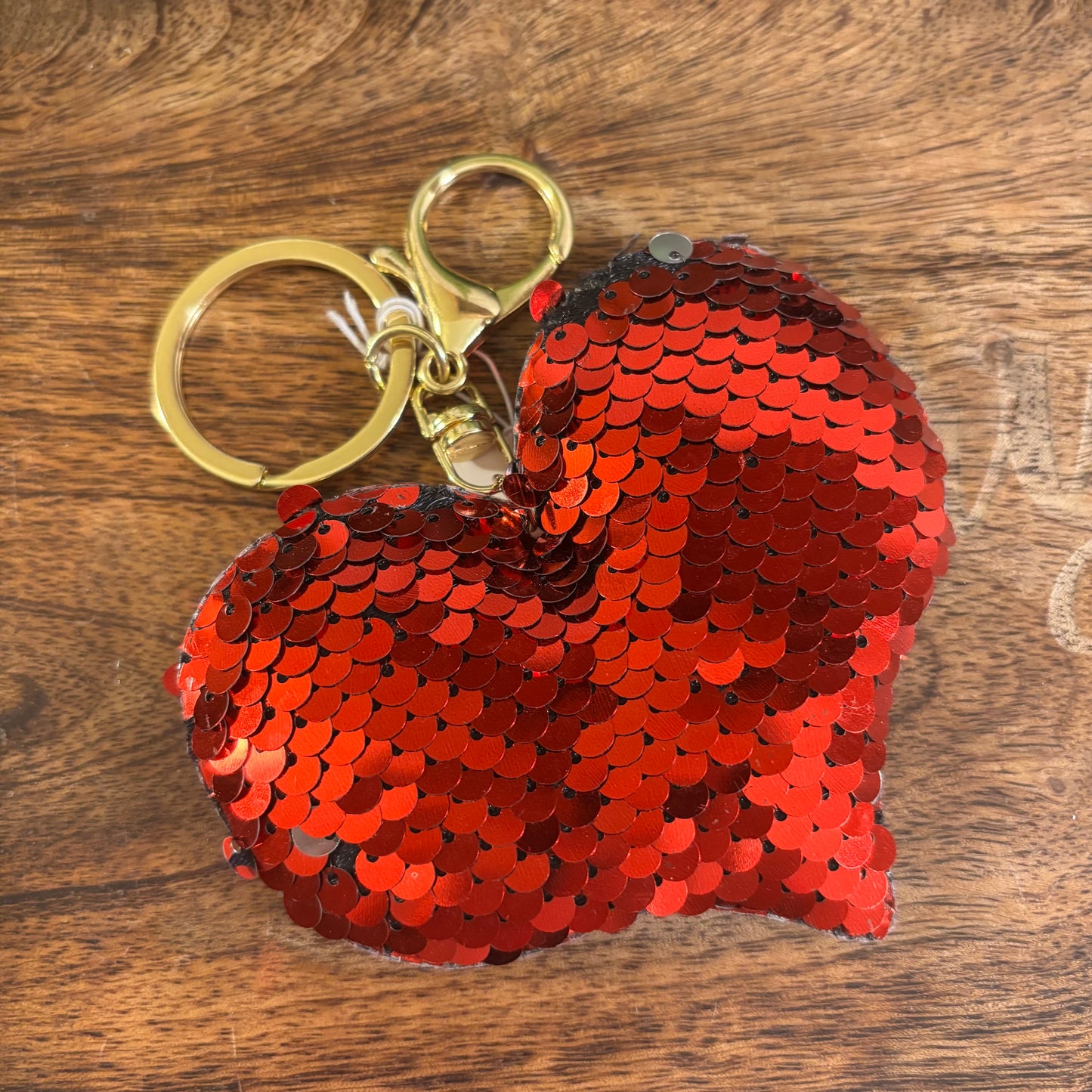 Valentine’s Day ~ Sequin Heart Keychain