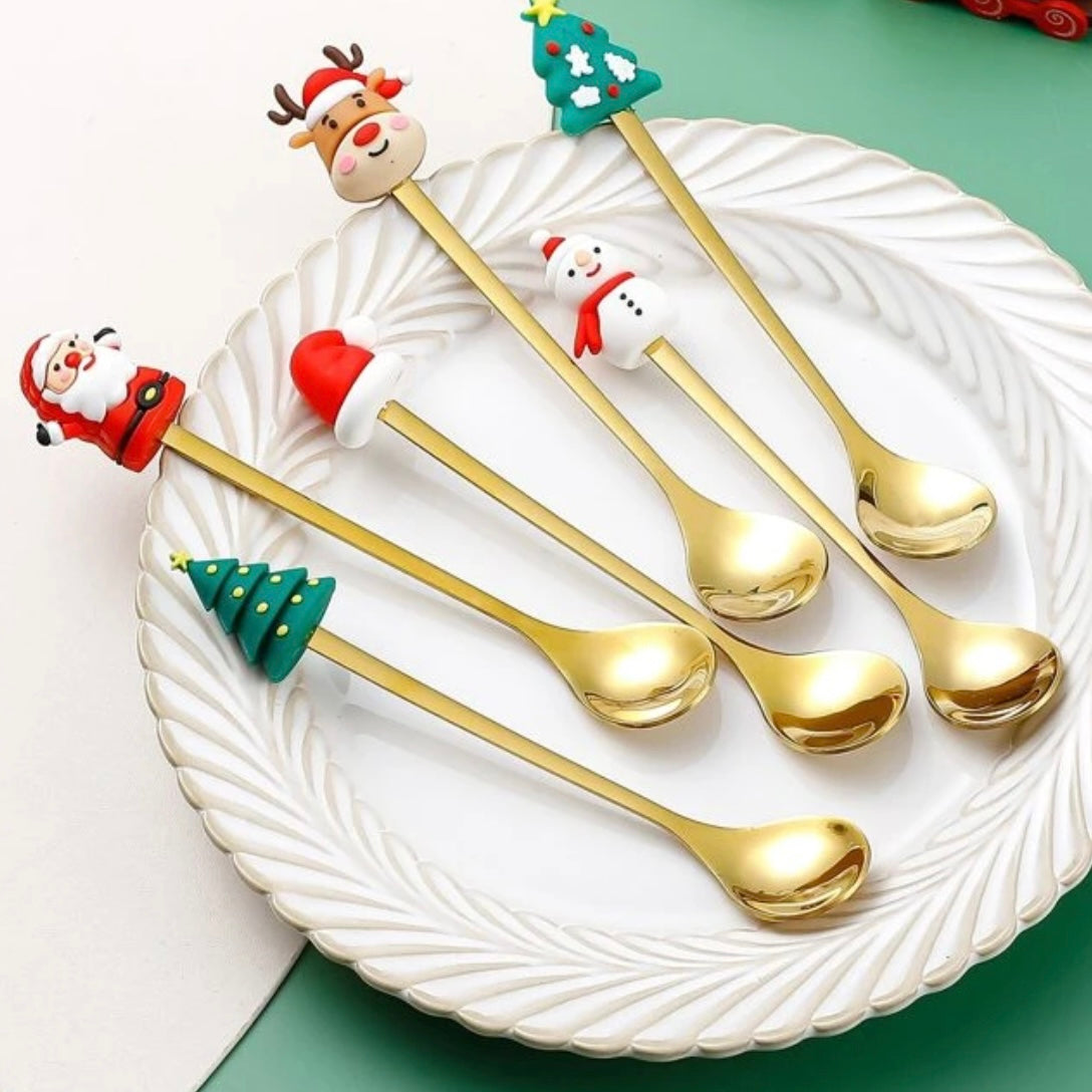 Christmas Stirrer Spoon or Boxed Spoon/Fork Set