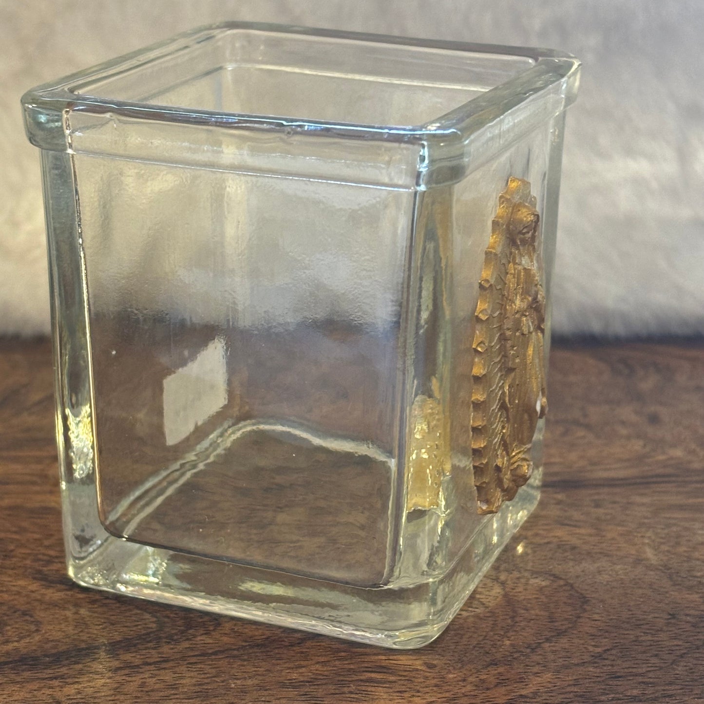 The Virgin Mary Intaglio on Glass Vase