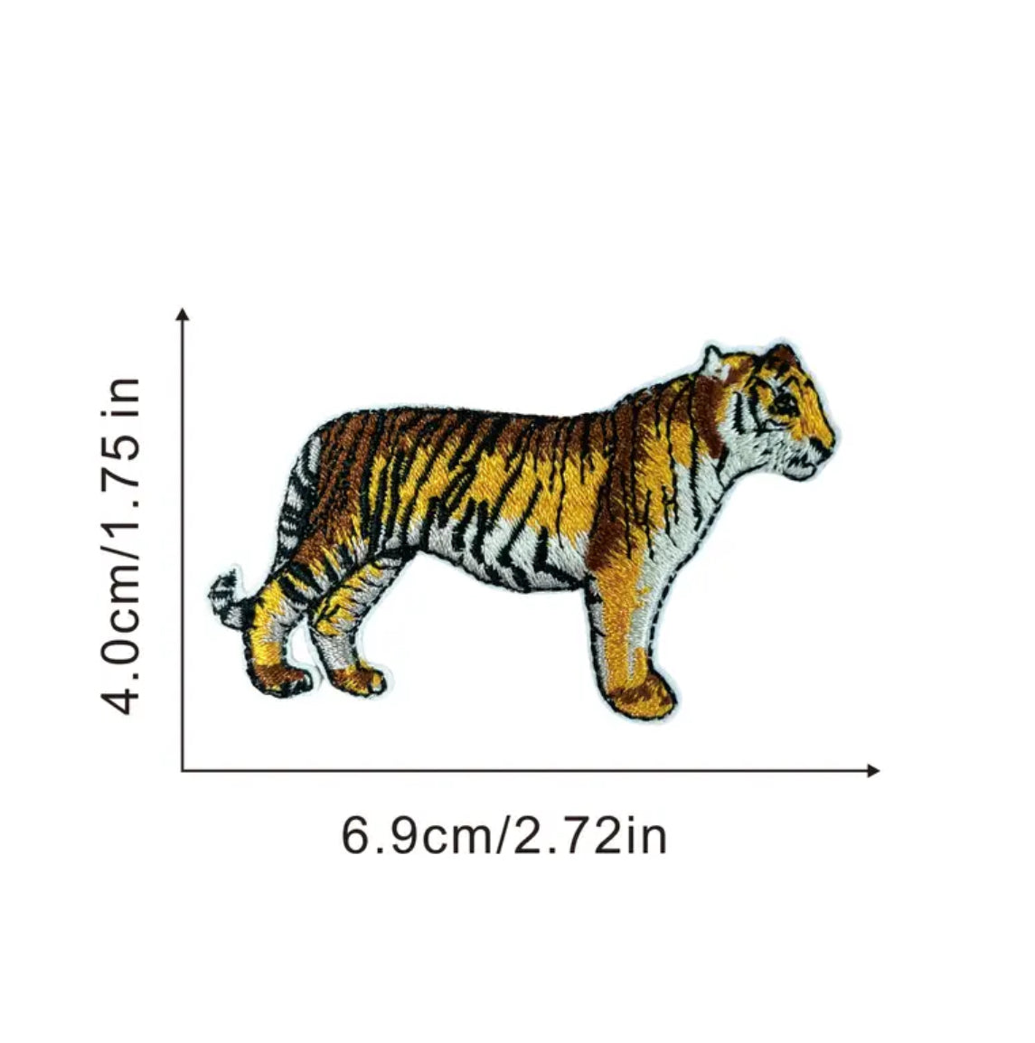 Embroidered Iron On Patch • Football • Tiger