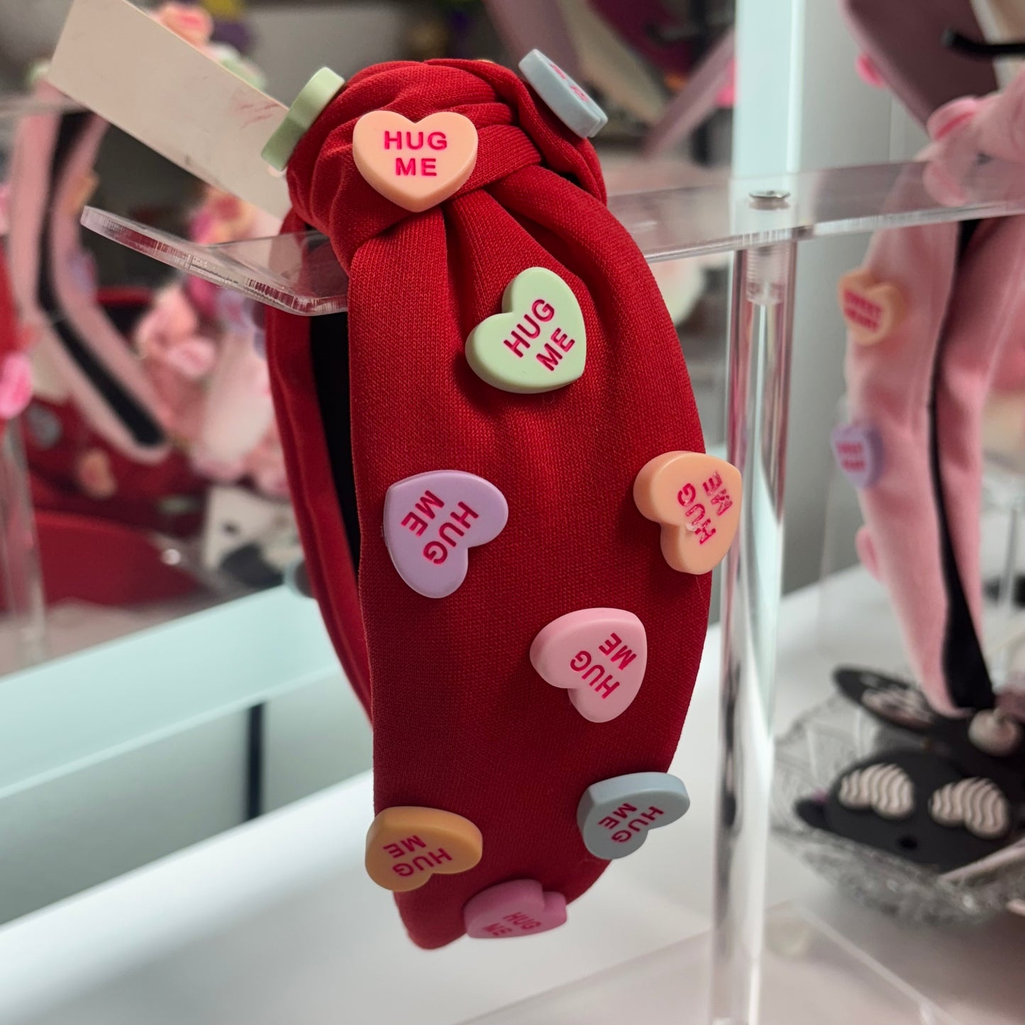 Valentine’s Day Candy Heart Top Knot Headband