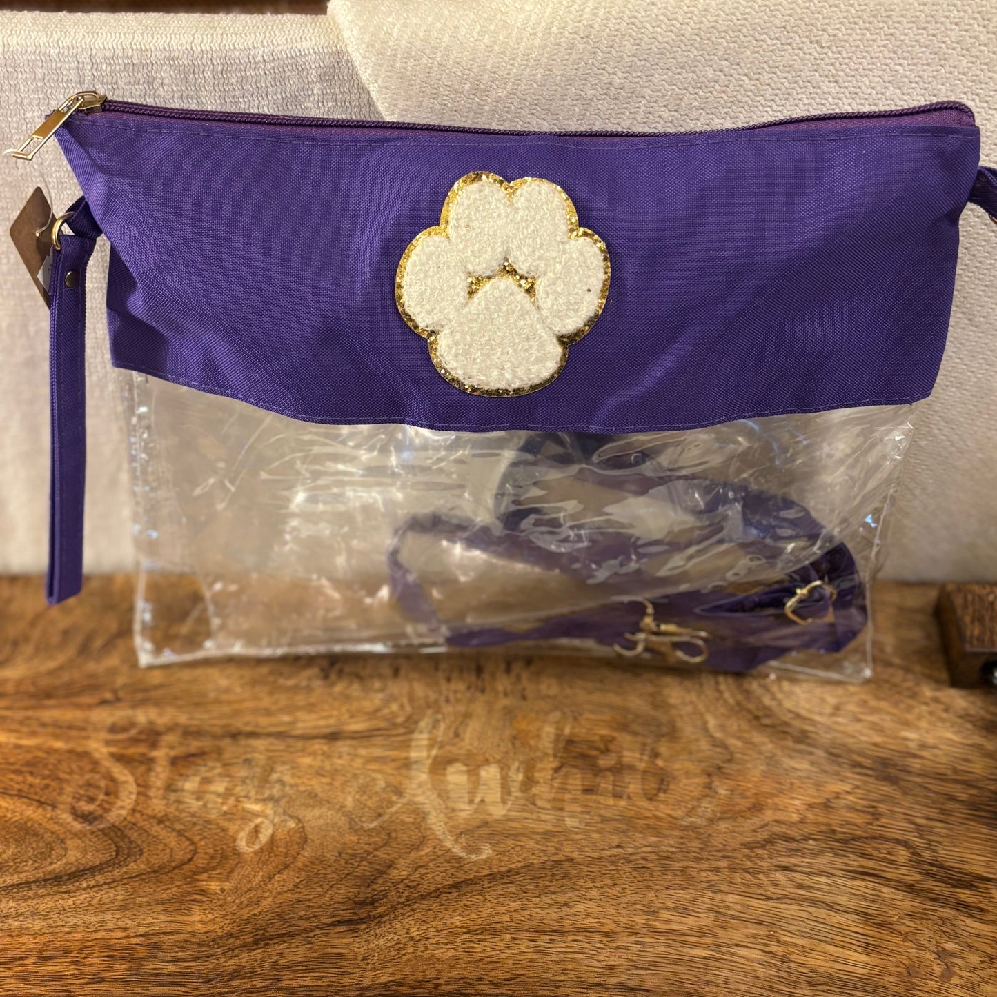 Stadium Bag: Clear Crossbody Purse • Paw