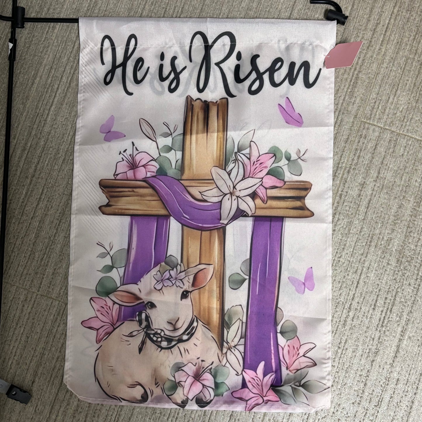 Easter Festive Garden Flag • Flag Stand