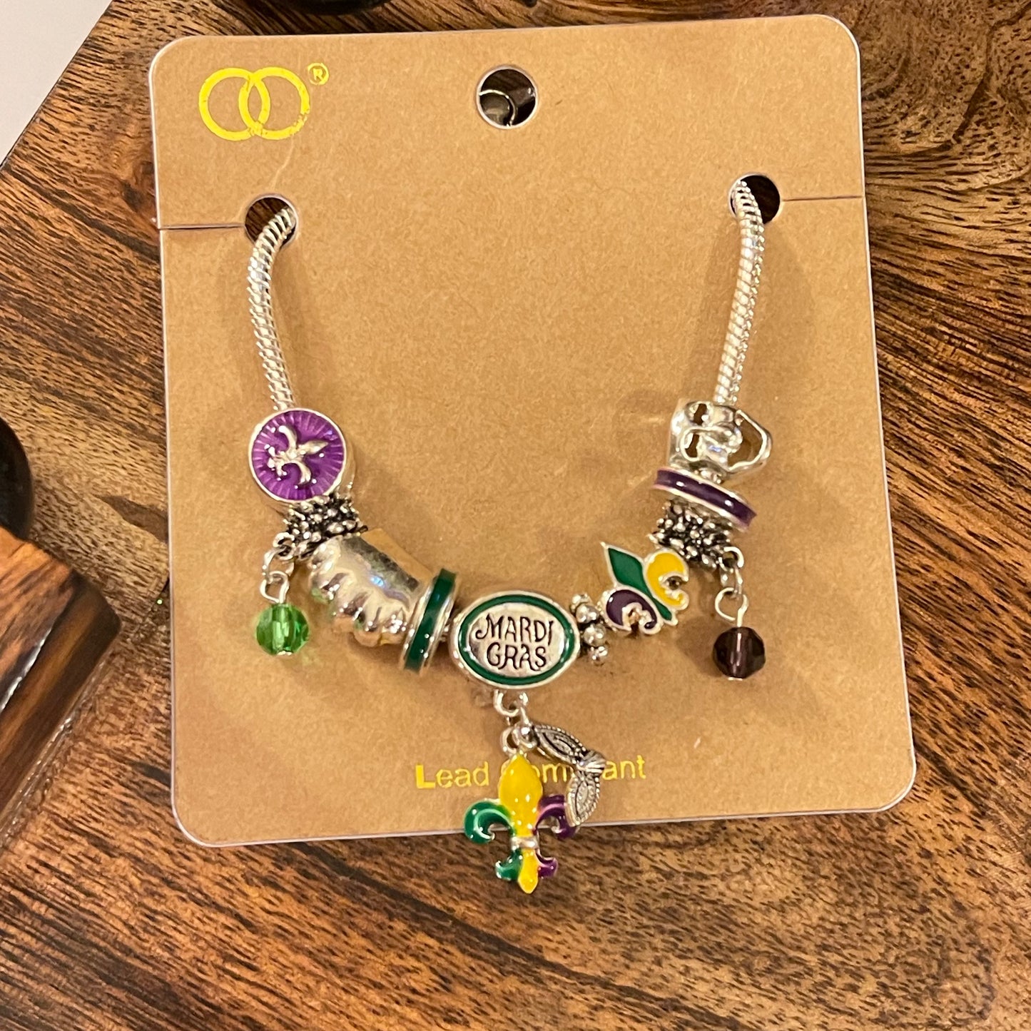 Mardi Gras Fleur De Lis Dangle Earrings