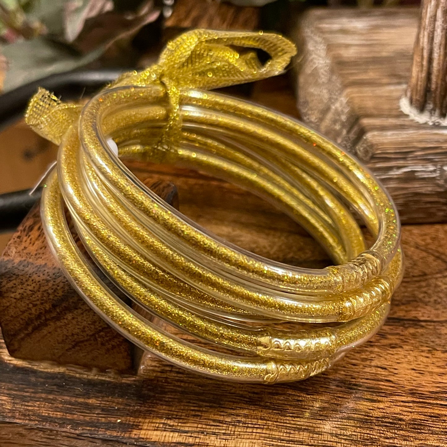 Glitter Jelly Bangle Bracelet Stacks