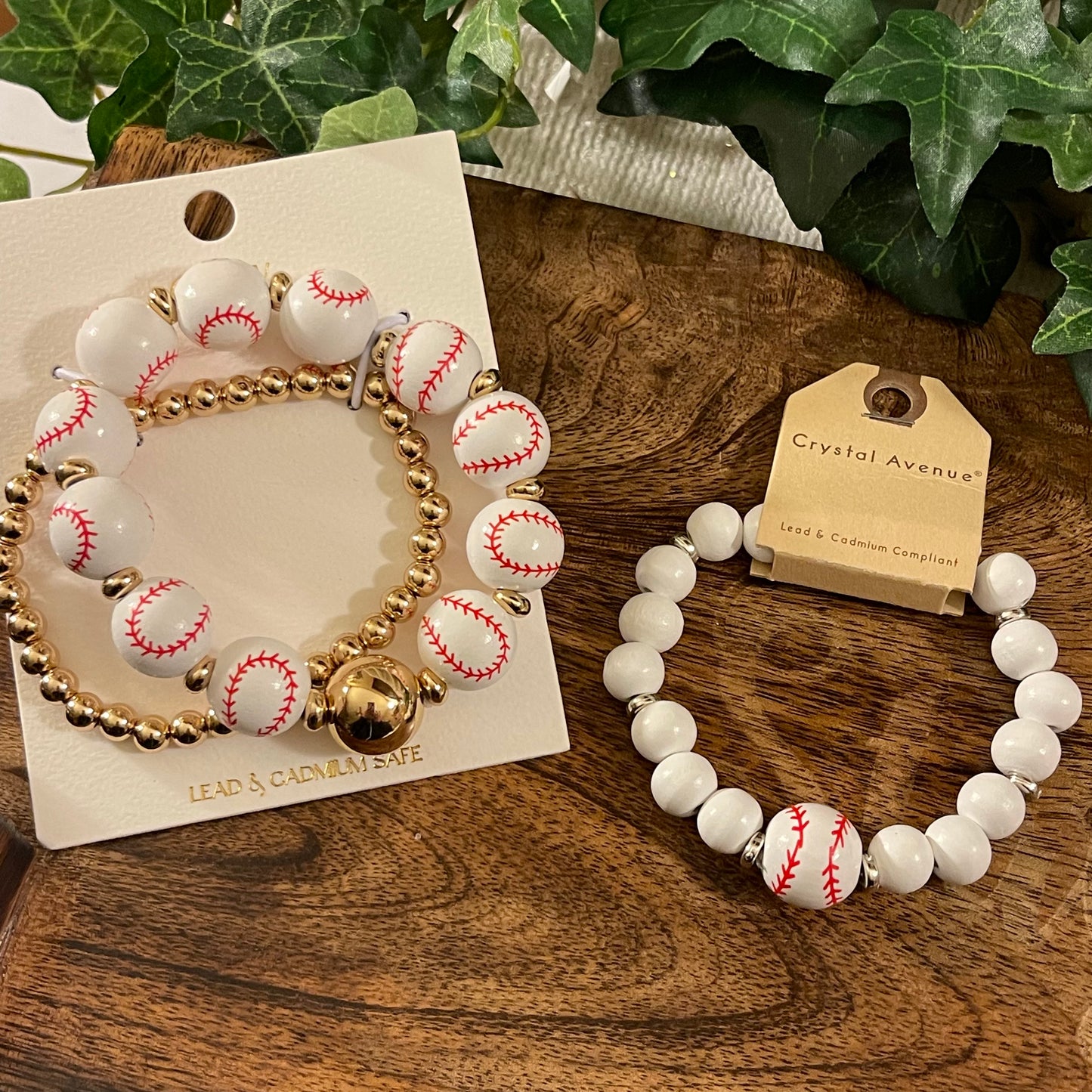Baseball Stretch Bracelet or Bracelet Set