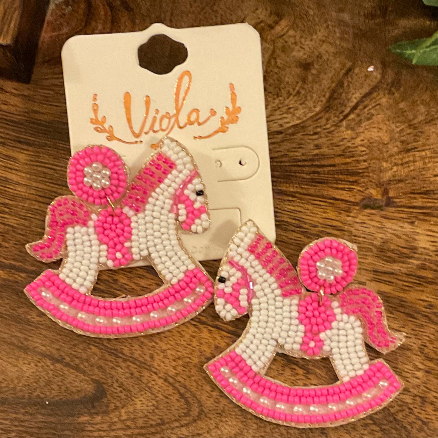 Gender Reveal Seed Bead Post Back Earrings