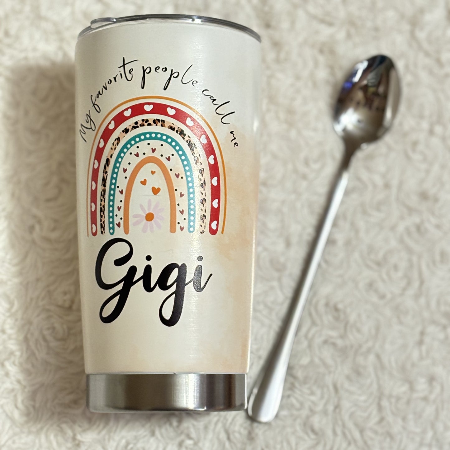 Gigi’s 20oz Stainless Steel Tumbler and Nana’s Coffee Spoon