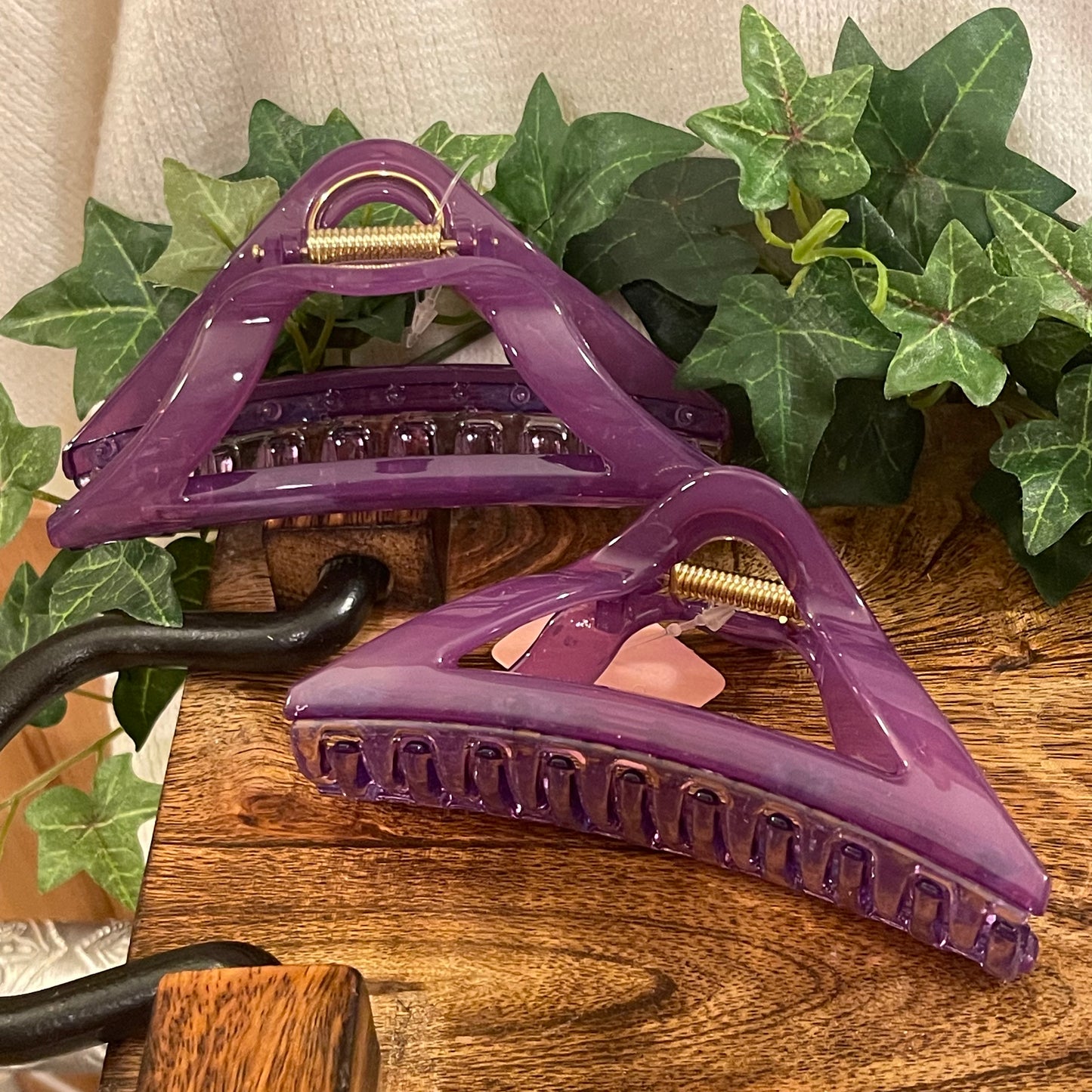 Purple Hair Claw Clip Set