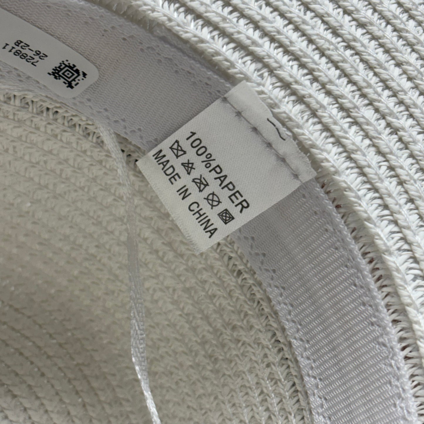 White Sun Hat With American Flag Band