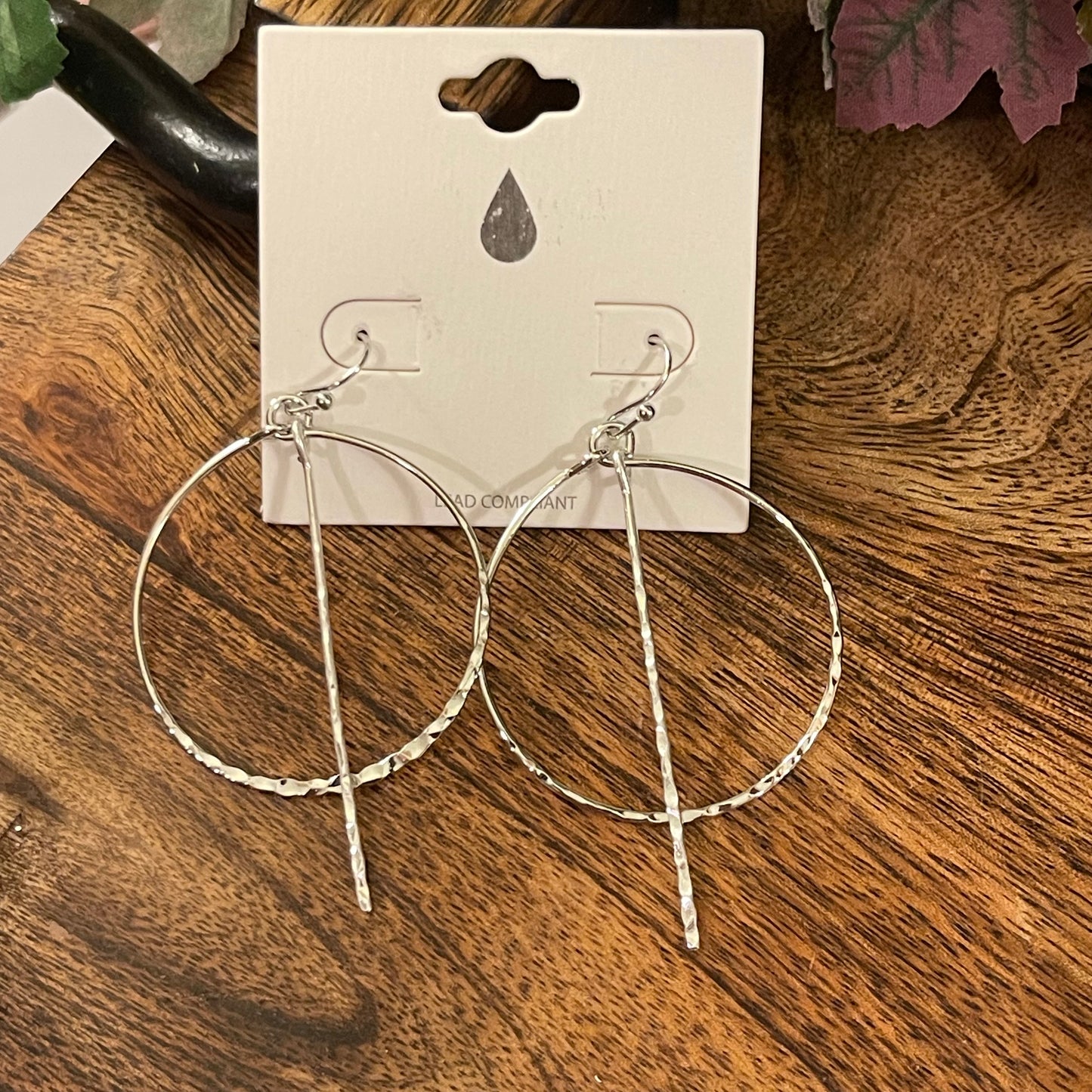 Silver Circle Dangle Earrings
