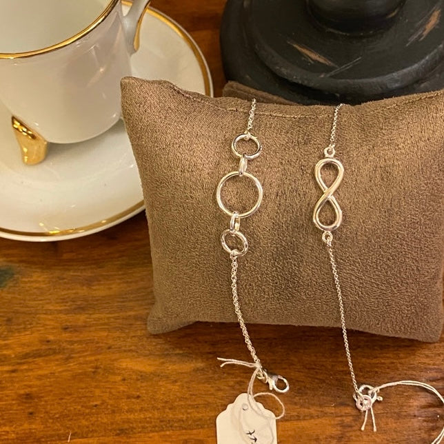 Sterling Silver Bracelet featuring Triple Circles