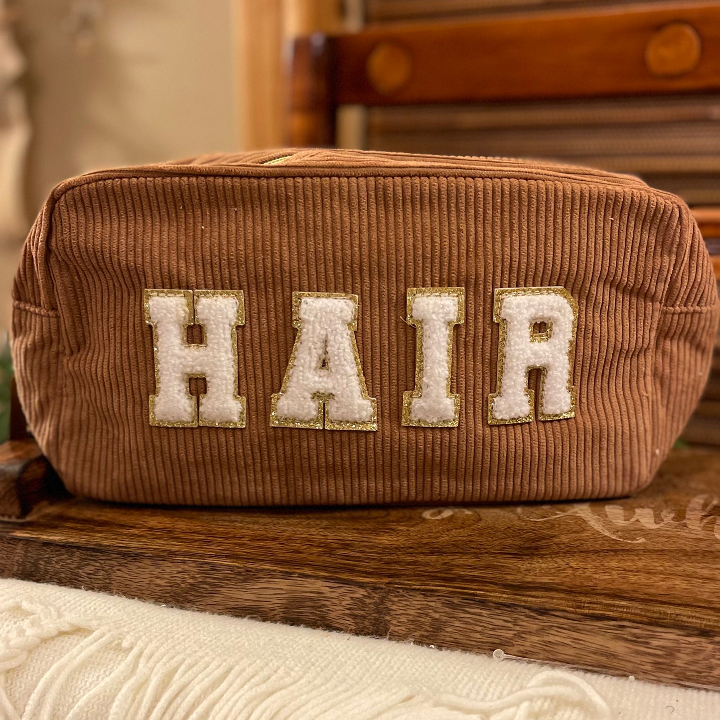 Corduroy Cosmetic Bag