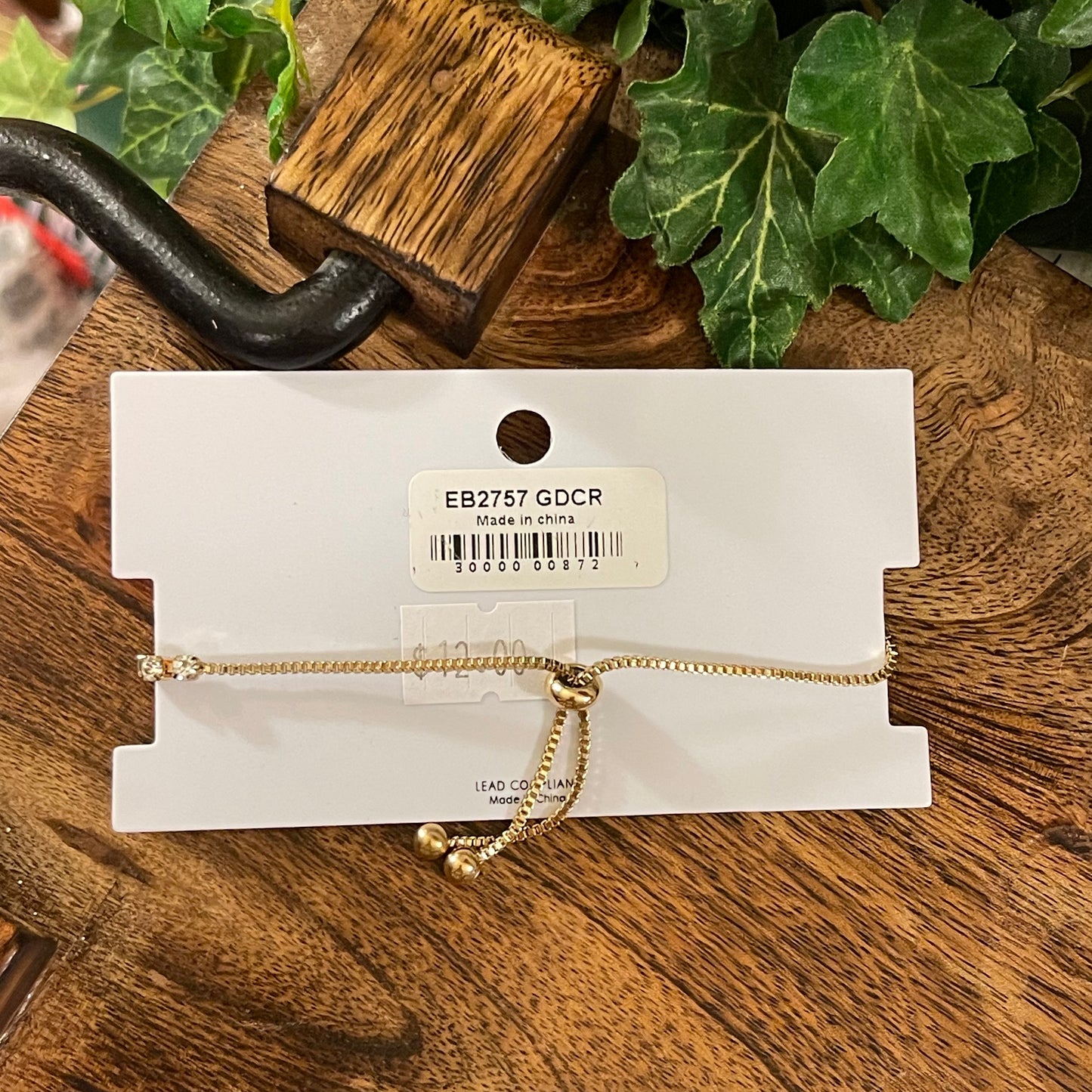Rhinestone Encrusted Soccer Bolo Bracelet
