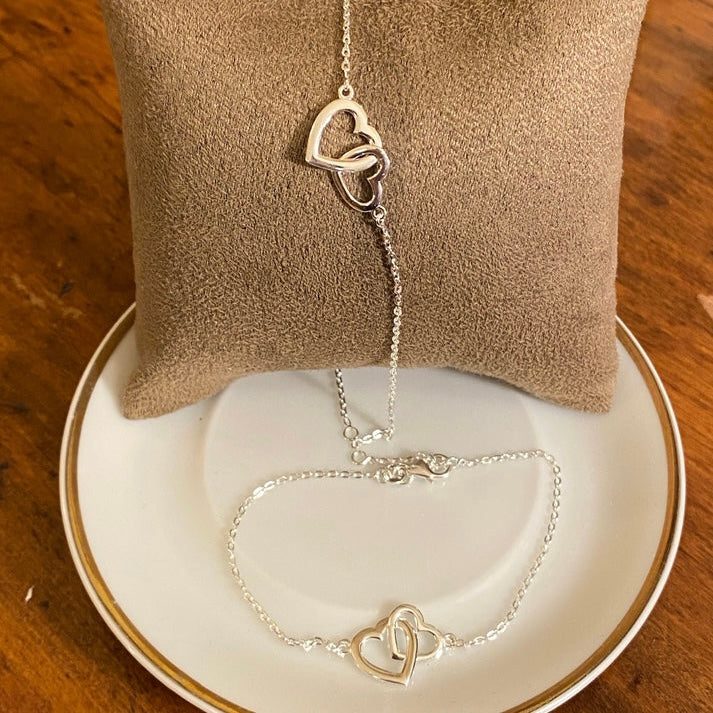 Sterling Silver Bracelets Hearts or Circles