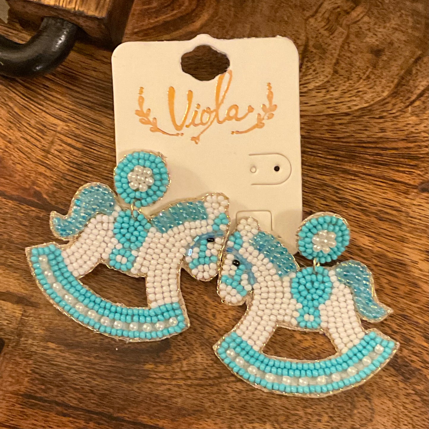 Gender Reveal Seed Bead Post Back Earrings