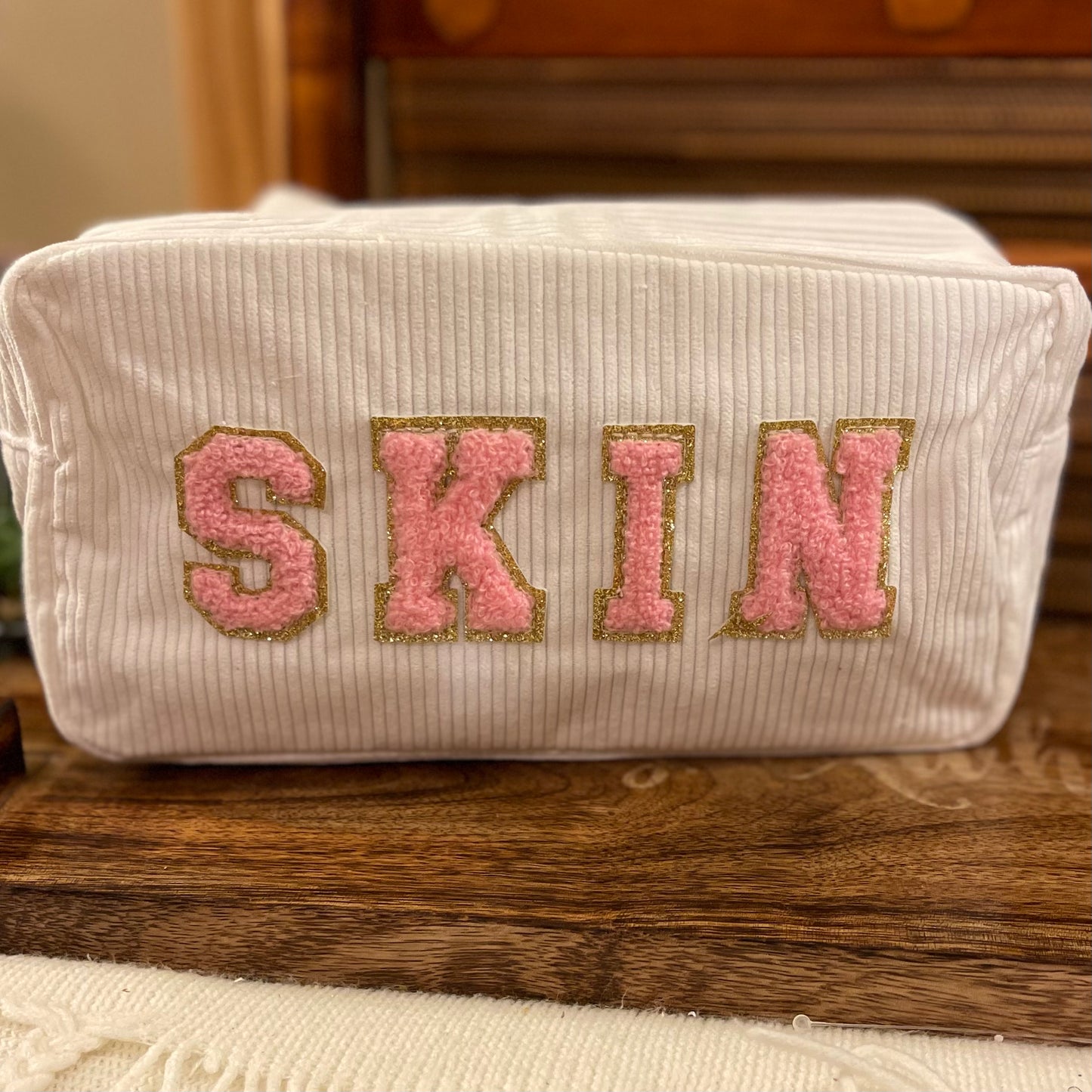 Corduroy Cosmetic Bag