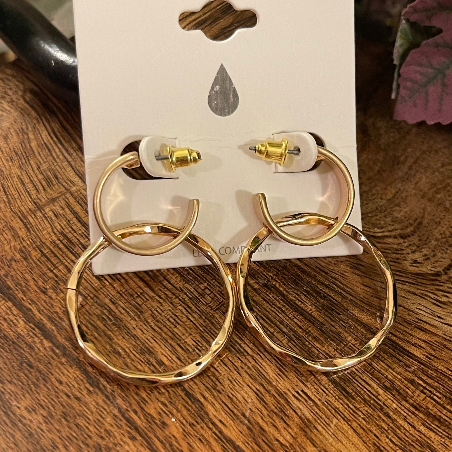 Gold Double Hoop Earrings