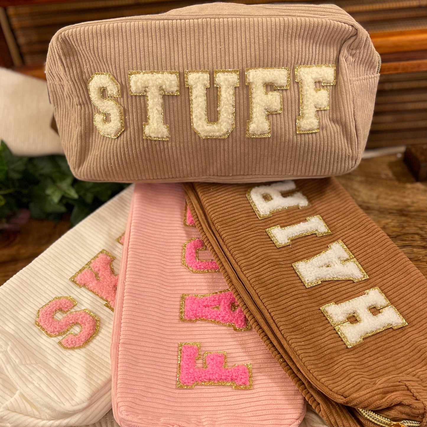 Corduroy Cosmetic Bag