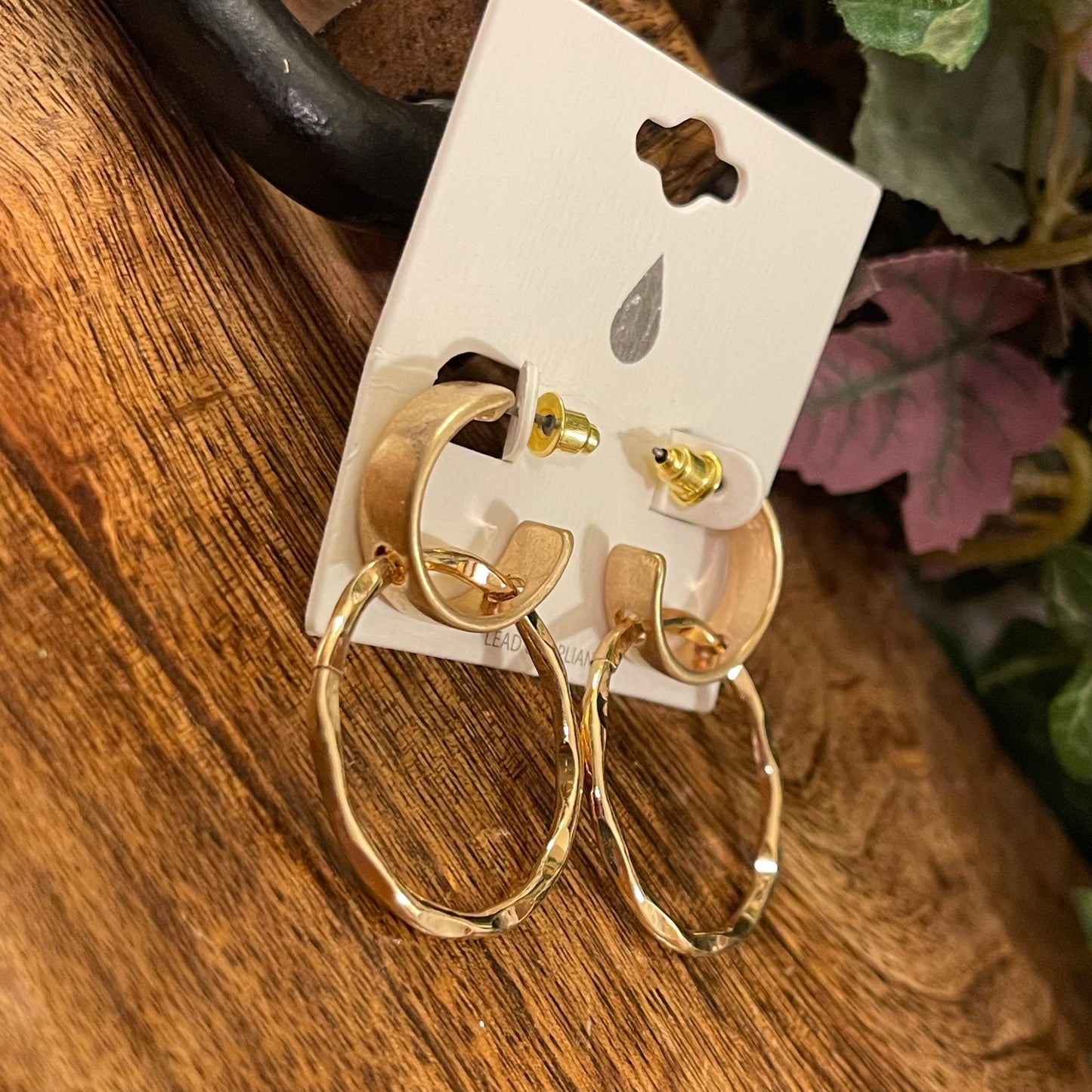 Gold Double Hoop Earrings