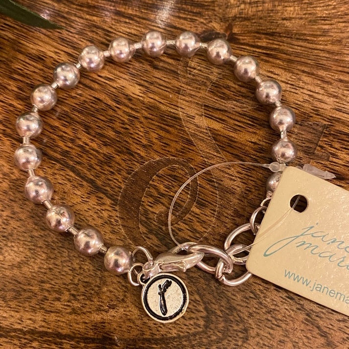 Jane Marie Antiqued Silver Bracelet with Claw Clasp Closure