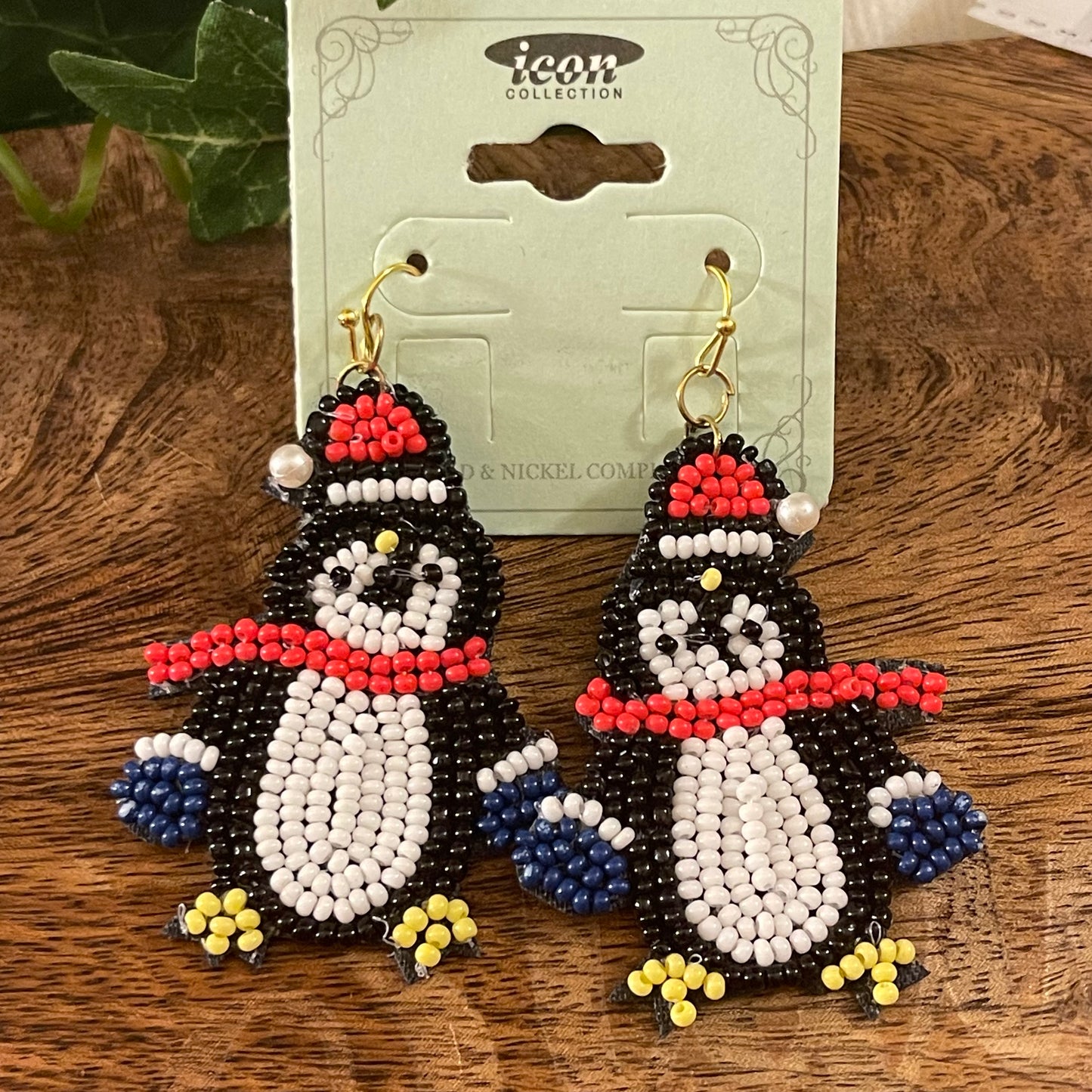 Christmas Seed Bead Earrings ~ Reindeer • Pelican • Hot Cocoa