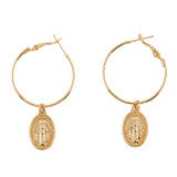 Miraculous Mary Hoop Earrings