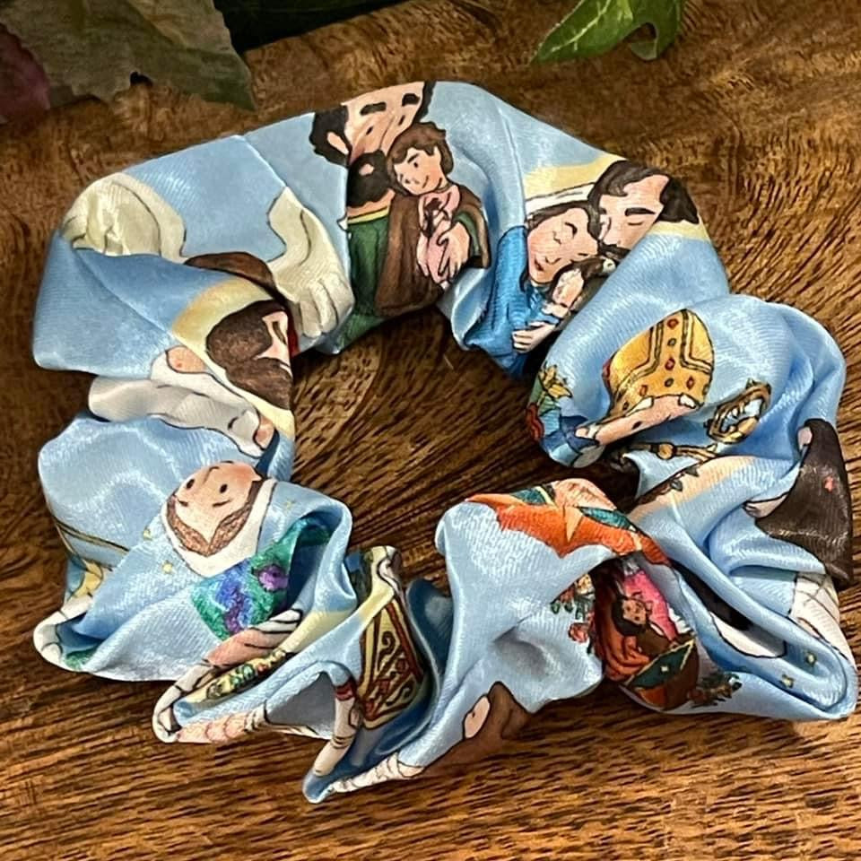 Mini Saints Design Hair Scrunchie