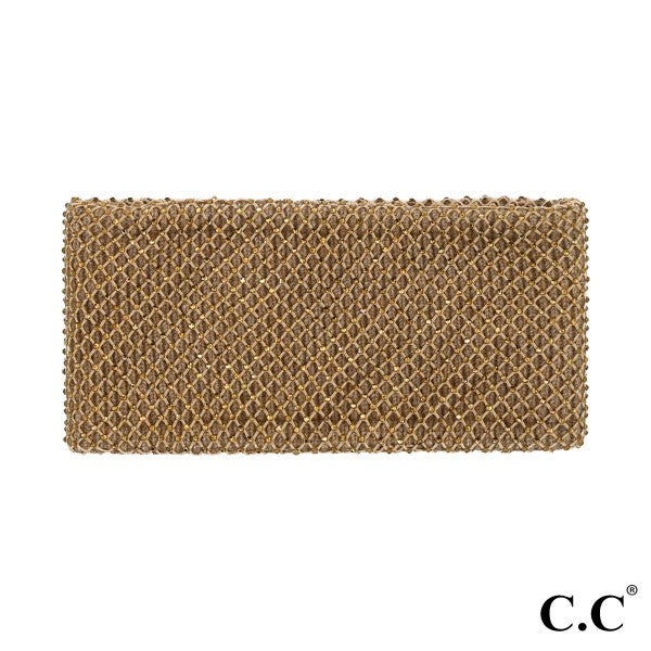 C.C® Net Woven Headwrap With Rhinestones