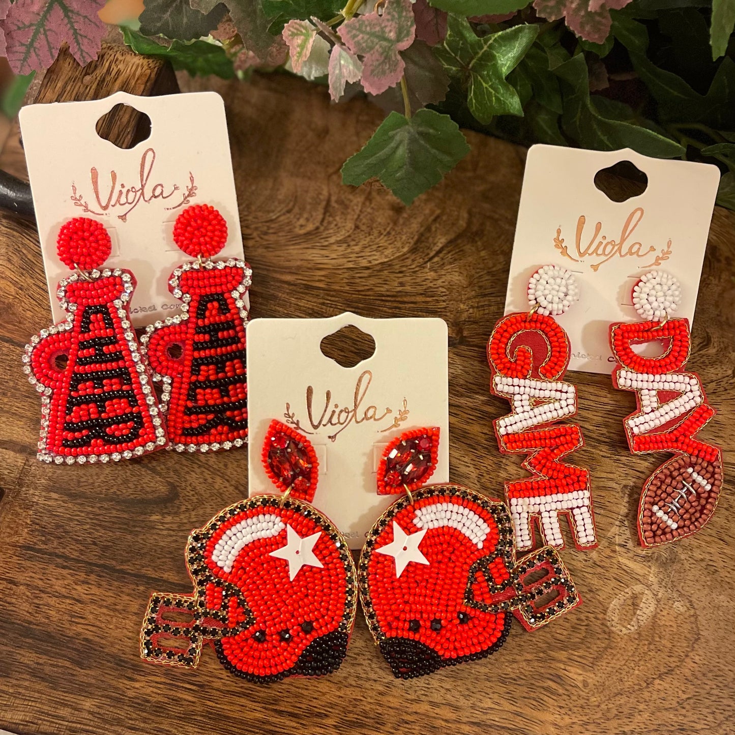 UL Statement Seed Bead Post Style Earrings