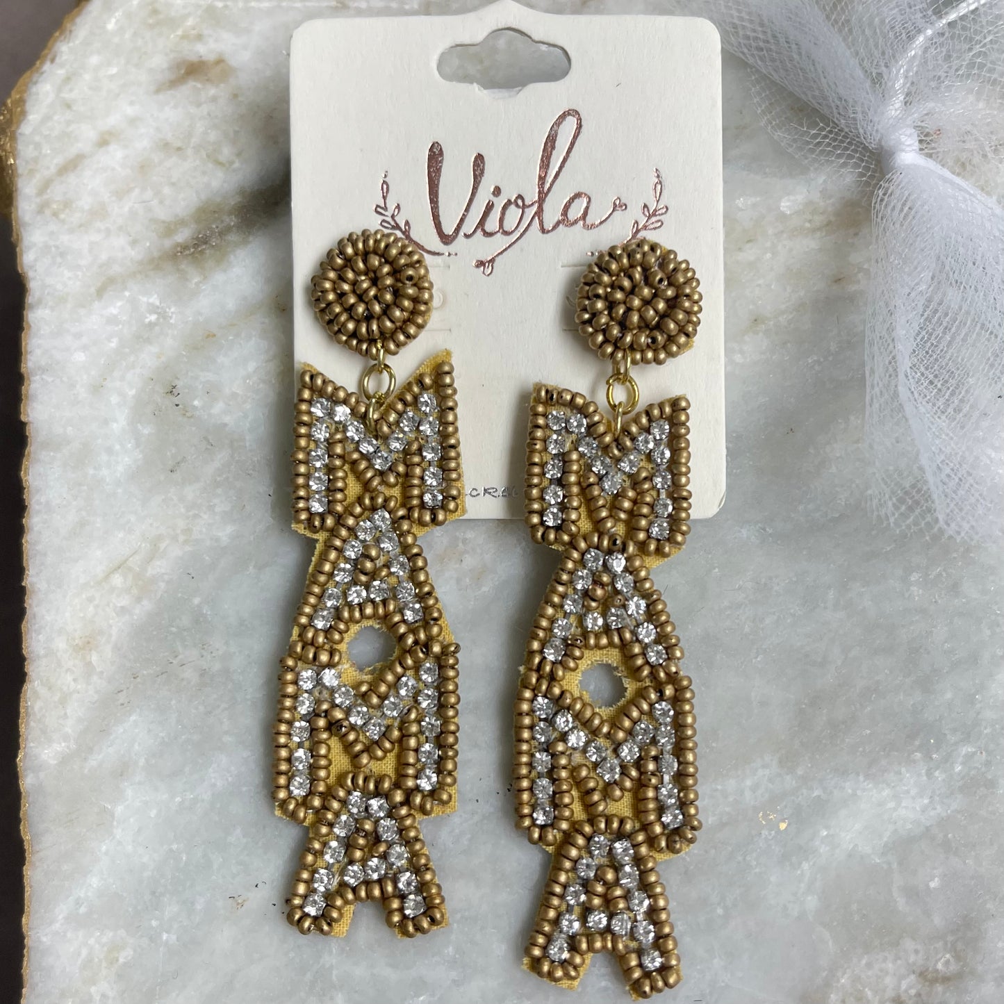 Mama Statement Post Back Earrings