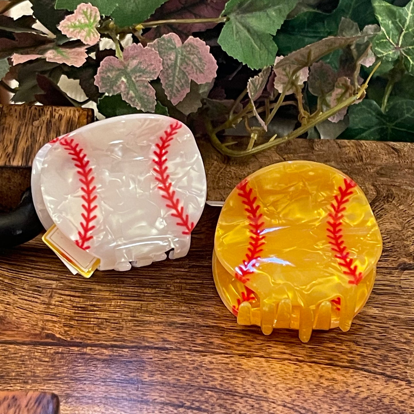 Baseball or Softball Hair Claw Clips 1.5”