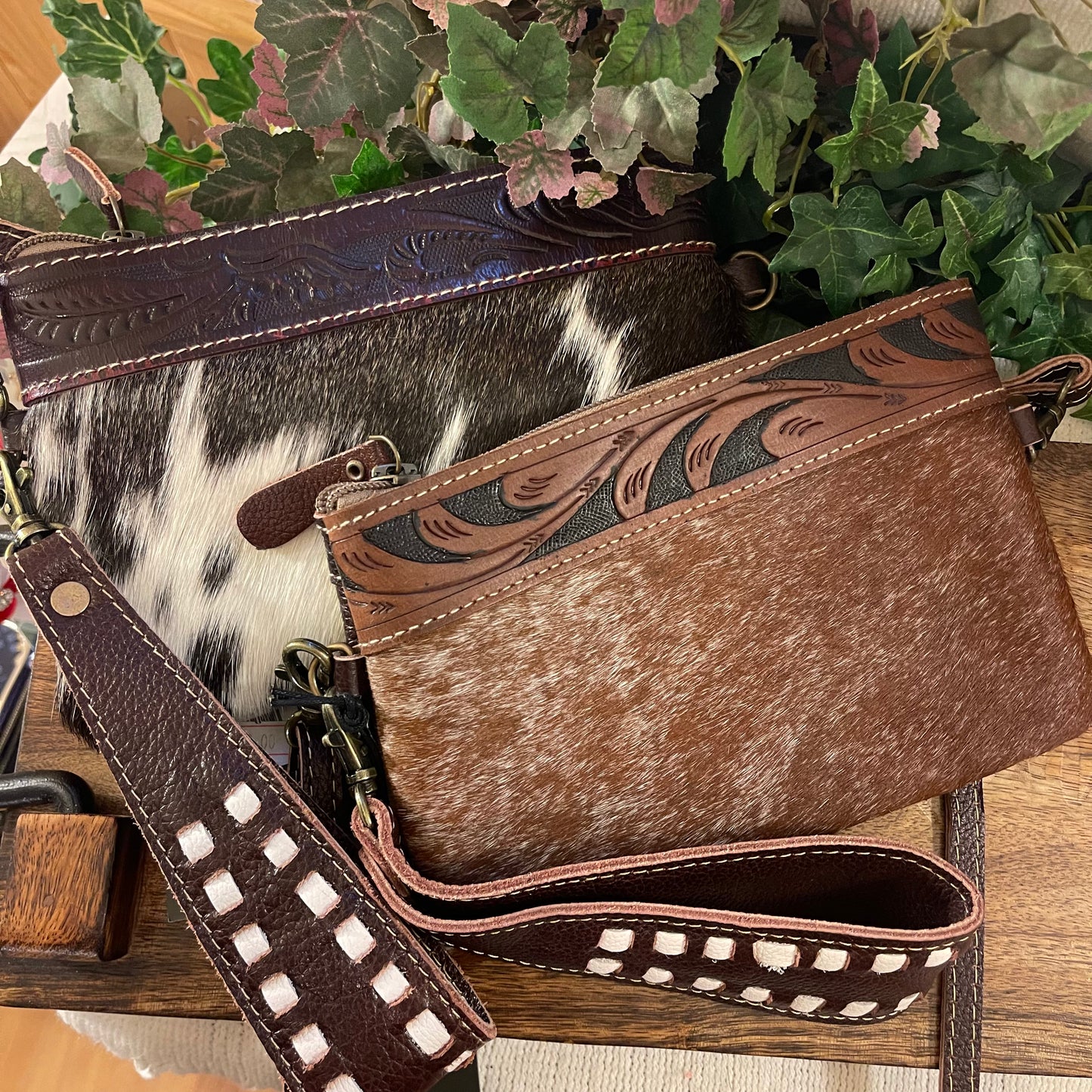 Myra Bag Tooled Leather Belt/Crossbody Purse