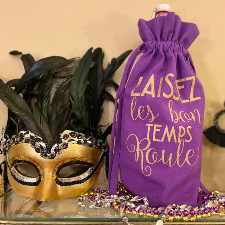 Mardi Gras Laissez Les Bon Temps Rouler Bottle Bag