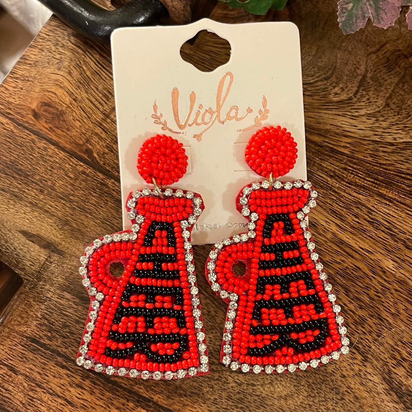 UL Statement Seed Bead Post Style Earrings