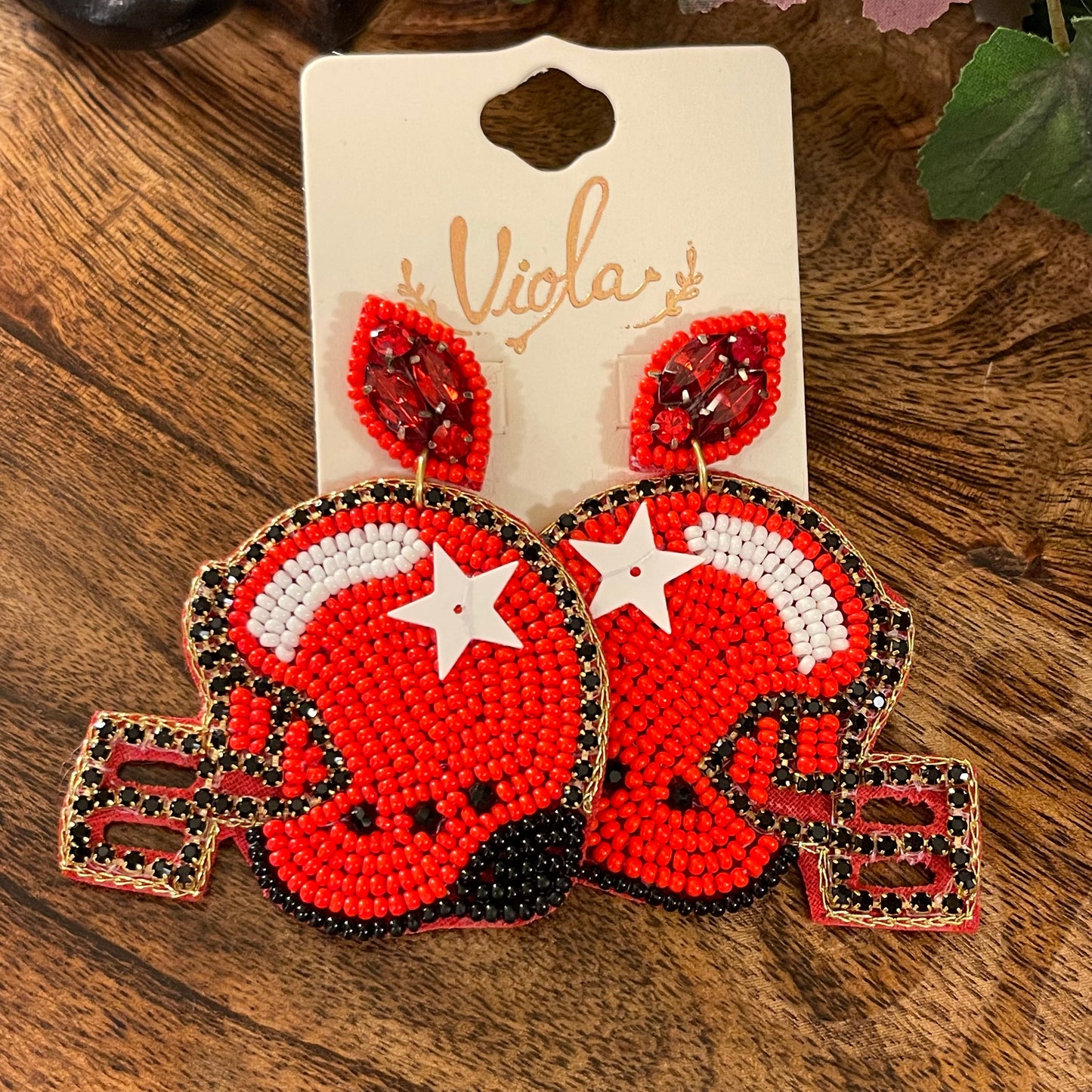 UL Statement Seed Bead Post Style Earrings