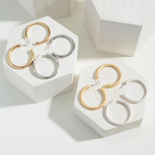 Silver Hoop Earrings
