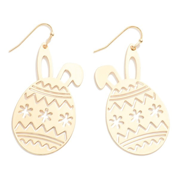 Easter Egg Drop Earrings With Bunny Ears