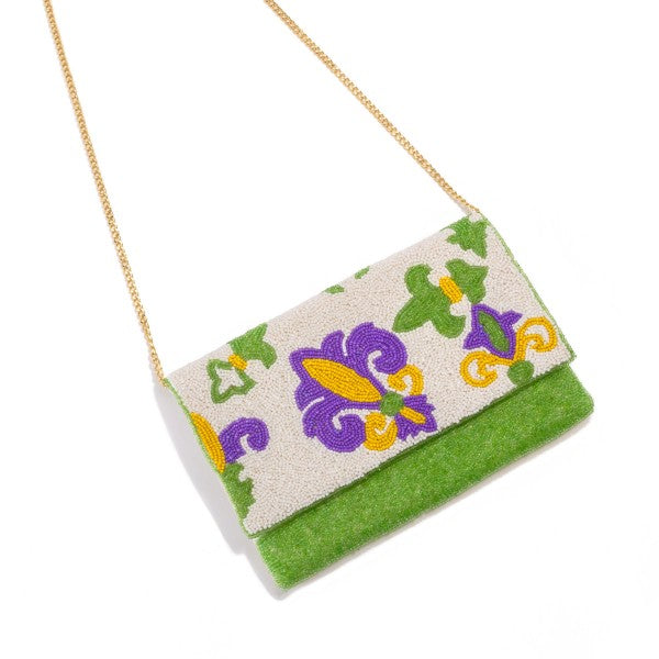 Mardi Gras Seed Bead or Sequin Handbag