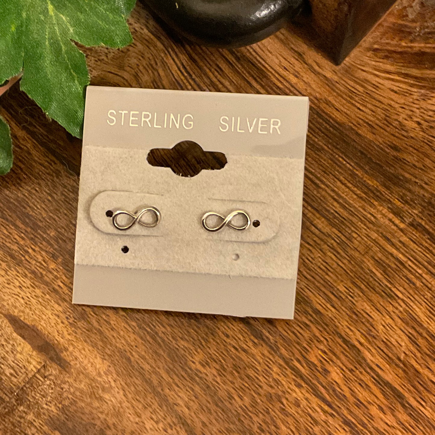 Sterling Silver Infinity Post Back Earrings