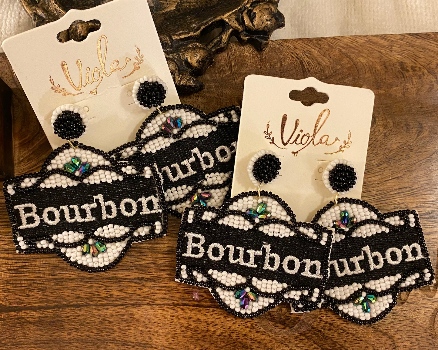 Statement Earrings- Bourbon Street Seed Bead Post Back Earrings