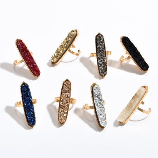 Rings - Druzy Center Ring One Size Fits Most